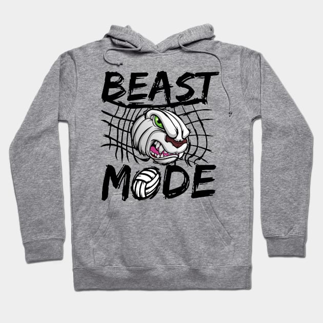 Volleyball BEAST MODE Hoodie by MakeNineDesigns